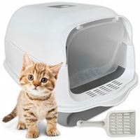 KUWETA DLA KOTA DUŻA Z FILTREM ŁOPATKA NA ŻWIREK ZABUDOWANA WYTRZYMAŁA