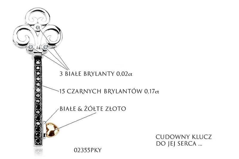 Emaga Złoty wisiorek WXD3423 - Diament zdjęcie 7