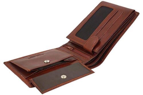 Portfel skórzany męski - Barberinis - Czarny na Arena.pl