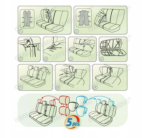 POKROWCE KOMPLET FOTELI SUBARU XV na Arena.pl