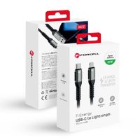 Kabel USB C do Lightning Forcell F-Energy PD 3A 27W Cafule 1,2m C259 czarny