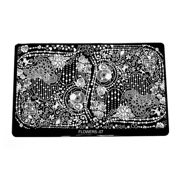 Blaszka do stempelków duża - Flowers 07 zdjęcie 1