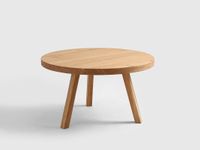 Stół kawowy drewniany okrągły TREBEN 80 - dąb