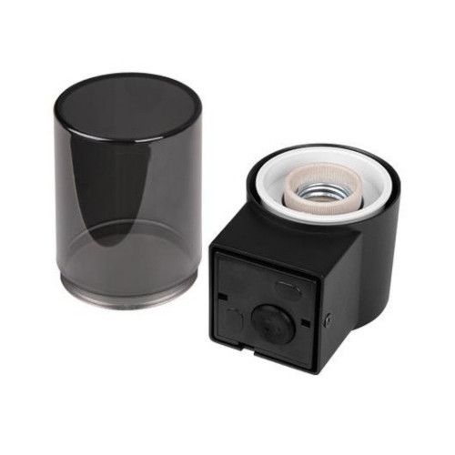 KINKIET NA ŻARÓWKĘ OKRĄGŁY NA BALKON CZARNY E27 CZUJNIK RUCHU zdjęcie 4