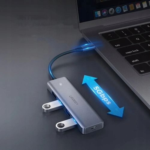 UGREEN HUB ROZDZIELACZ ADAPTER USB-C TYP-C NA 4x USB 3.0 TRANSFER DO 5 Gbps na Arena.pl