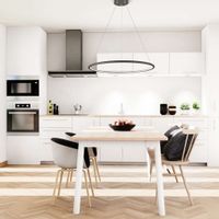 Wisząca LAMPA biurowa SLIM/000026/4000/B MDECO metalowa OPRAWA zwis LED 63W 4000K pierścień czarny