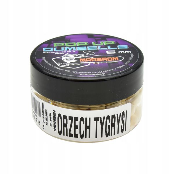 Dumbells POP UP 6 mm Margrom ORZECH TYGRYSI przynęta Method Feeder zdjęcie 2