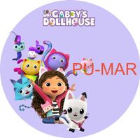 Opłatek na tort Koci Domek Gabi Kotek Kotki Tekst Gratis