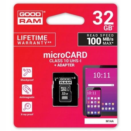 32GB KARTA MICROSD GOODRAM MICRO CLASS 10 SDHC +AD na Arena.pl