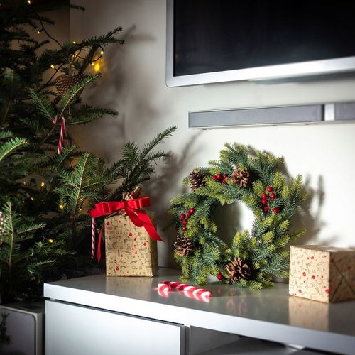 WIANEK ŚWIĄTECZNY STROIK NA DRZWI STÓŁ WIENIEC OZDOBA PREMIUM ŚWIĘTA 45 cm na Arena.pl