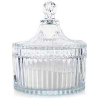 Cukierniczka Szklana Pojemnik na Cukier Cukierki Kryształowa Pokrywka 250ml