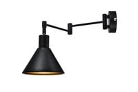 Copenhagen lampa kinkiet 1x40W E14 czarny środek złoty