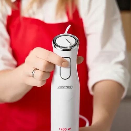 Blender ręczny MPM MBL-35 1200 W Regulacja prędkości Funkcja Turbo Biały na Arena.pl