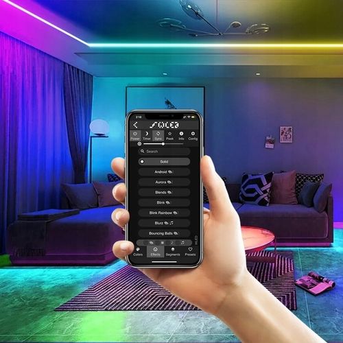 Kontroler LED RGBIC ESP32 5~24V 15A Mikrofon WiFi WLED Home Assistant MQTT na Arena.pl