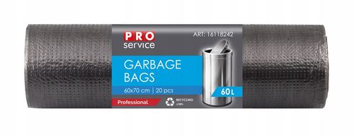 worki na śmieci pro 60x70 czarne hd 60l 20 szt. na Arena.pl