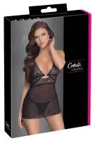 cottelli lingerie halka siateczkowa z koronką + stringi l