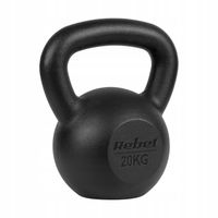 Kettlebell żeliwny 20kg kettle hantel obciążenie odważnik do ćwiczeń Rebel