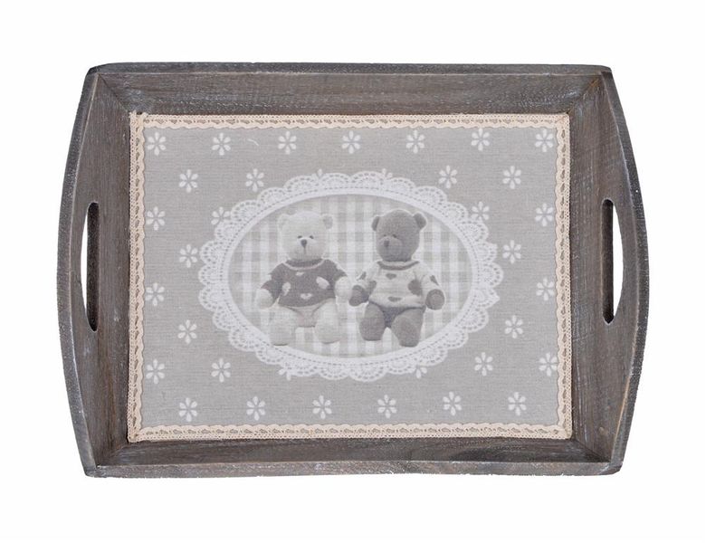 Taca z misiami szara zdjęcie 1