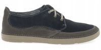 Clarks Półbuty męskie - Gosler Edge - rozmiar 40 - Granatowa Skóra Zamszowa