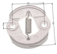 Sprzęgło NAC 75mm duże aluminiowe wykaszarki marketowe NZ32
