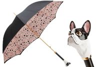 PASOTTI Parasol 93cm Buldog Francuski Emaliowana Rączka Panterka LUX