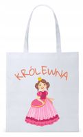 Dla Dzieci Syna Córki Torba Eco Biała Shopper Z Nadrukiem Ze Zdjęciem