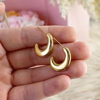 kolczyki ze stali szlachetnej pozłacane 18 mm kst3023