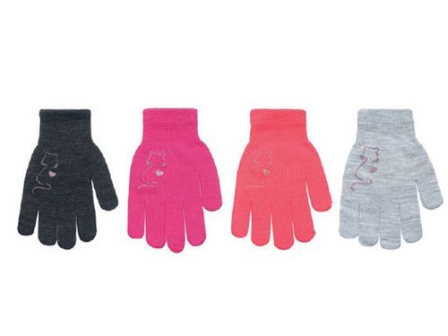 Rękawiczki pięciopalczaste kotek czarne 18cm na Arena.pl