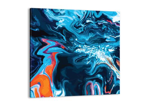 Obraz Na Płótnie - Abstrakcja Błękit  - 60X60 Cm - Ac60X60-4085 na Arena.pl