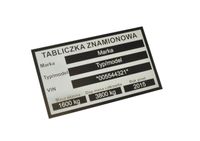 Tabliczka znamionowa z grawerem czarny mat, aluminium 85x50mm