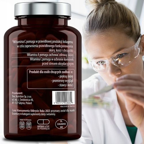 KOLAGEN RYBI MOCNE STAWY SKÓRA KOŚCI + KWAS HIALURONOWY KOENZYM Q10 WIT C A na Arena.pl