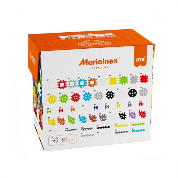 Klocki Marioinex Mini Waffle Konstruktor 300 elementów + 50 zdjęcie 4