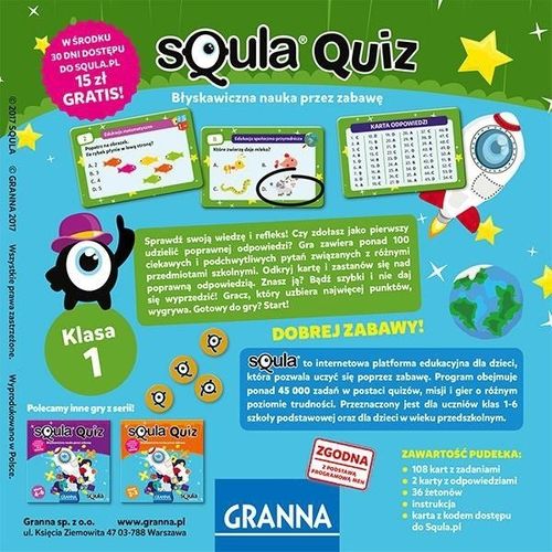 Gra Squla quiz klasa 1 na Arena.pl