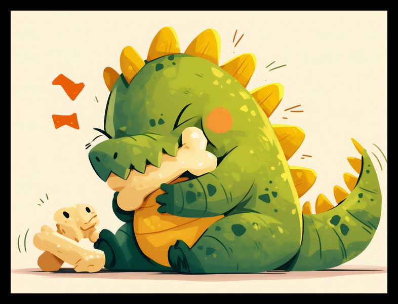 Plakat 40x30cm Uroczy Dinozaur zdjęcie 2