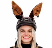 USZY KONIA ozdoba na kask rowerowy na motor rower hulajnogę narty rzepy