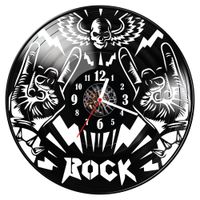 Zegar ścienny z płyty winylowej Rock 1521.14