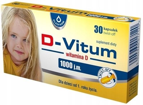 D-Vitum witamina D dla dzieci 1000 j.m. 30 kapsułek na Arena.pl