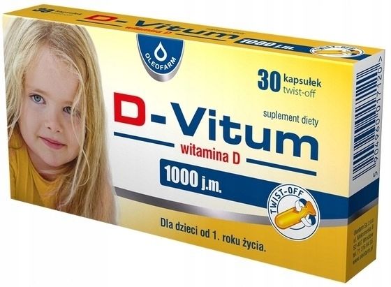 D-Vitum witamina D dla dzieci 1000 j.m. 30 kapsułek zdjęcie 1