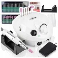 FREZARKA DO PAZNOKCI MANICURE PEDICURE PROFESJONALNA 65W ZESTAW FREZÓW