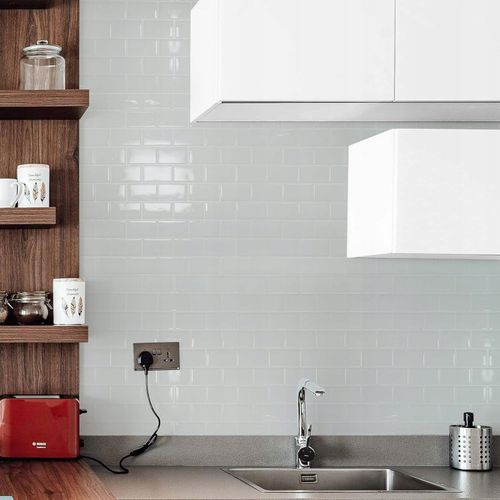 Panel Panele Ścienne 3D Samoprzylepne Winylowe Białe Kuchnia X10 30X30Cm na Arena.pl