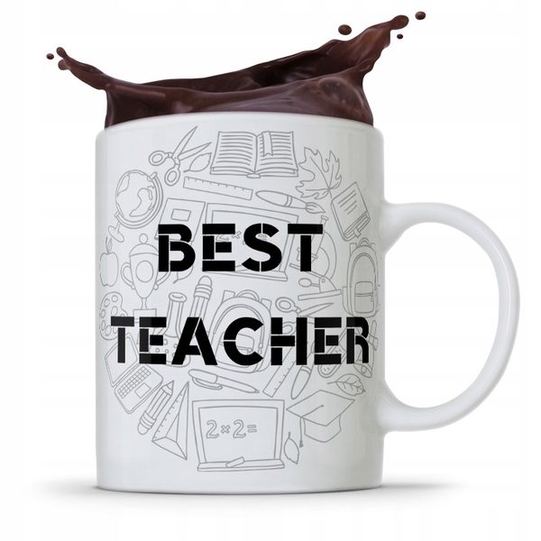 Kubek Prezent Dzień Nauczyciela Best Teacher Z Nadrukiem Ze Zdjęciem zdjęcie 1