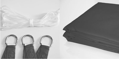 żagiel przeciwsłoneczny wodoodporny ortalion 4x3 m szary na Arena.pl