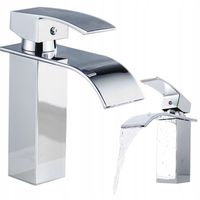BATERIA UMYWALKOWA STOJĄCA WODOSPAD CUBIC ŁAZIENKOWA KRAN DO UMYWALKI
