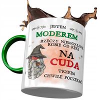 Kubek Zielony Dla Modera Na Cuda Prezent Z Nadrukiem Ze Zdjęciem