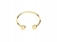 Srebrny pozłacany kolczyk NAUSZNICA oponka 12 mm