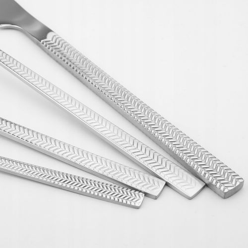 Komplet sztućców zestaw sztućców sztućce dla 6 OS JAGNA SREBRNE 24-elementy na Arena.pl