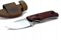 Nóż taktyczny wojskowy KFS X46 Bushcraft survival neck drewno skórzane etui