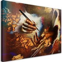 Obraz na płótnie, Ręce ze złota  60x40 60x40