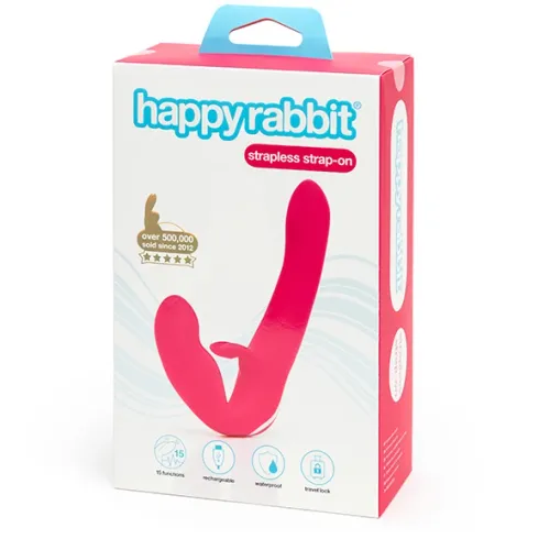wibrator strap-on - happy rabbit strapless strap-on pink na Arena.pl