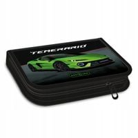 Lamborghini piórnik z wyposażeniem szkolnym zasuwany solidny